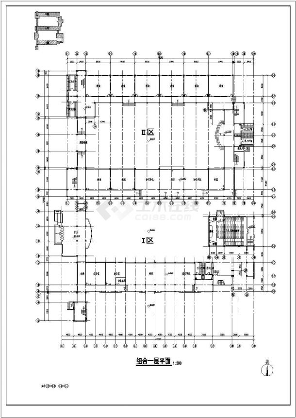 某教学楼CAD构造设计完整详细框架结构施工图-图二