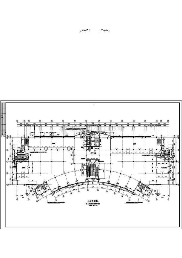 某商业综合楼CAD建筑设计完整平立面施工图-图一