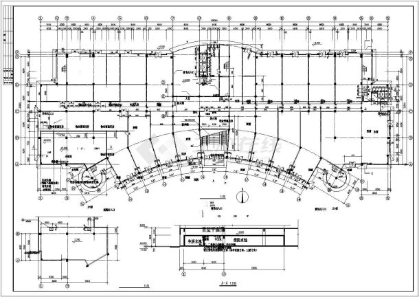 某商业综合楼CAD建筑设计完整平立面施工图-图二
