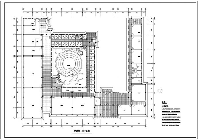 某艺术楼CAD建筑设计完整构造方案图_图1