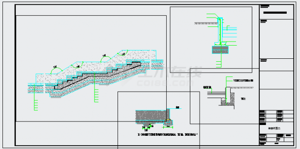 山西某公园CAD完整构造设计总图详图-图一