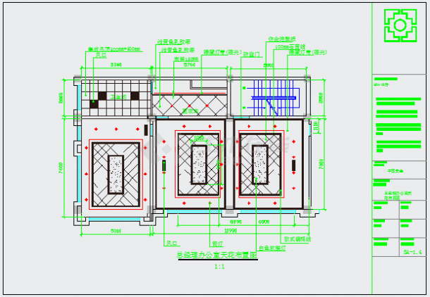 某中国金石集团办公楼CAD设计完整构造施工图-图一