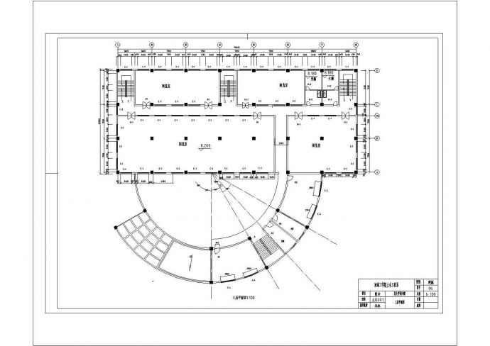 [学士]某6层框架结构写字楼市计算书及建筑施工图(含屋顶平面图、楼梯详图)_图1