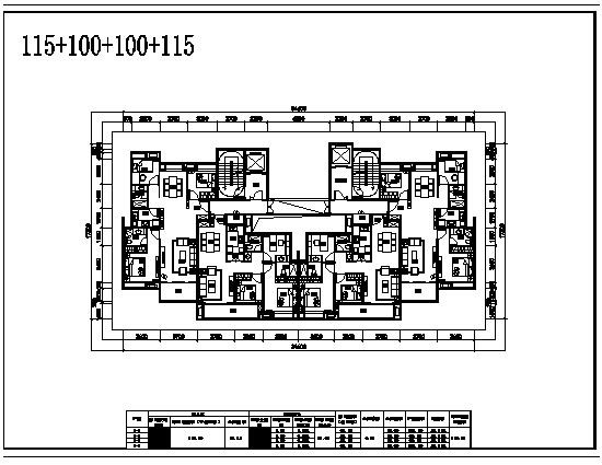 某小区户型结构建筑设计图