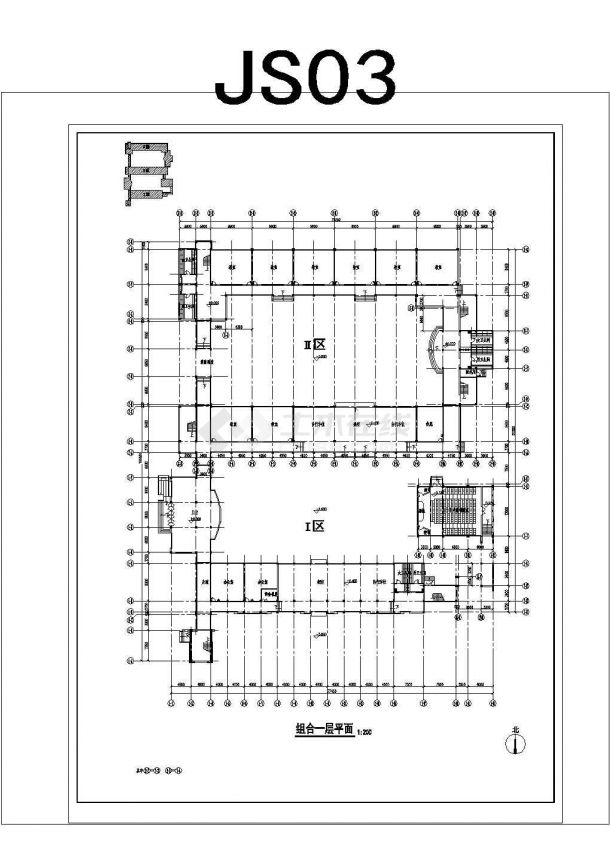 某教学楼施工图非常标准CAD图纸设计-图二