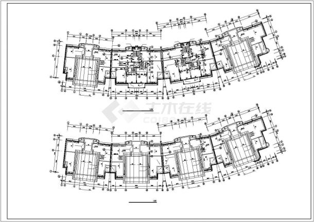 南京某小区11+阁楼框架结构组合式公寓住宅楼平面建筑设计CAD图纸-图一