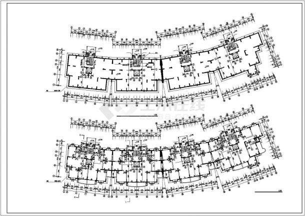 南京某小区11+阁楼框架结构组合式公寓住宅楼平面建筑设计CAD图纸-图二