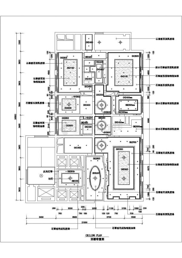 某宾馆总统套房装修设计施工图-图一