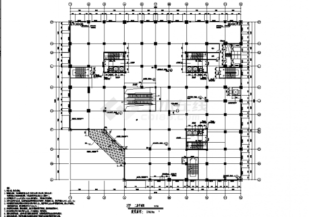 18545平方米5层商场综合楼建筑设计施工cad图纸-图二