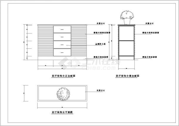 中式住宅装修方案CAD示意图-图二