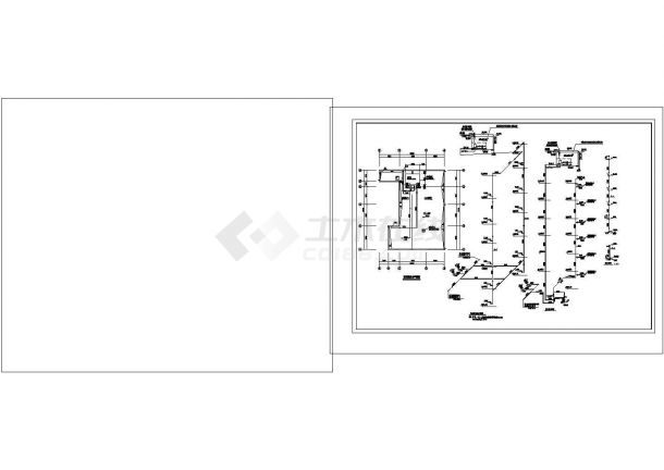 [湖南]饲料厂车间及科技综合楼给排水消防施工图非常标准cad图纸设计-图一