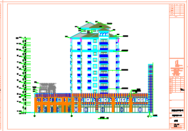 [广西]高层框剪结构塔式砖瓦屋面住宅cad建筑施工图-图一