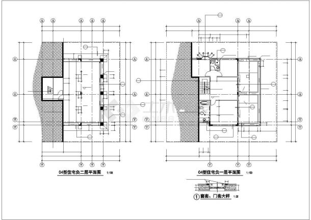 某四层小别墅全套建筑施工图（共5张图纸）-图二