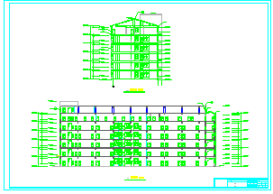 [湖南]某县人民医院六层住院楼cad建筑施工图（含效果图）-图二