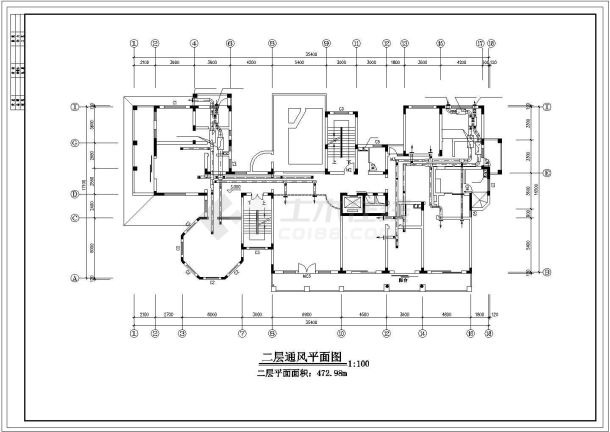 豪宅别墅暖通空调设计cad施工图-图二