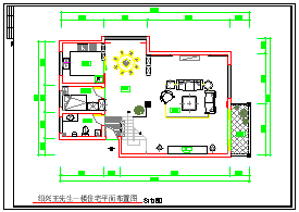 [绍兴]某两层别墅家居室内装修cad设计图-图一