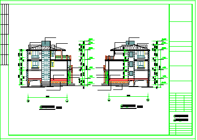 [武夷山]某四层特色别墅cad建筑施工图（421平方米）-图二