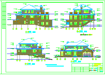 [香格里拉]某二层别墅cad建筑施工图-图一
