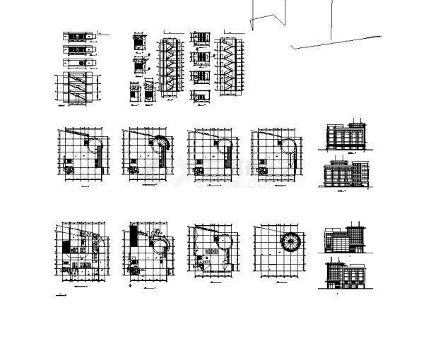 淮安6层大型超市综合楼建筑设计施工cad图纸（含地下一层）-图一