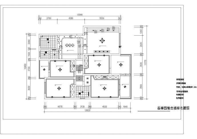 香樟园住宅全套装修设计施工图_图1