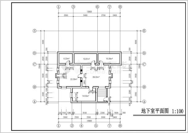 广州市渠河路德润园小区3层砖混结构住宅楼建筑设计CAD图纸-图一