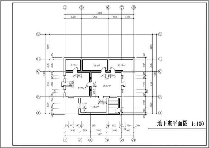 广州市渠河路德润园小区3层砖混结构住宅楼建筑设计CAD图纸_图1