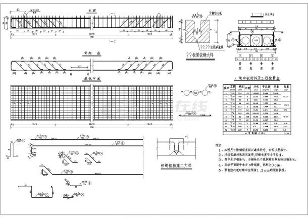 湖北省荆门市某桥梁板梁钢筋骨架cad详细设计图纸(很清晰)-图二