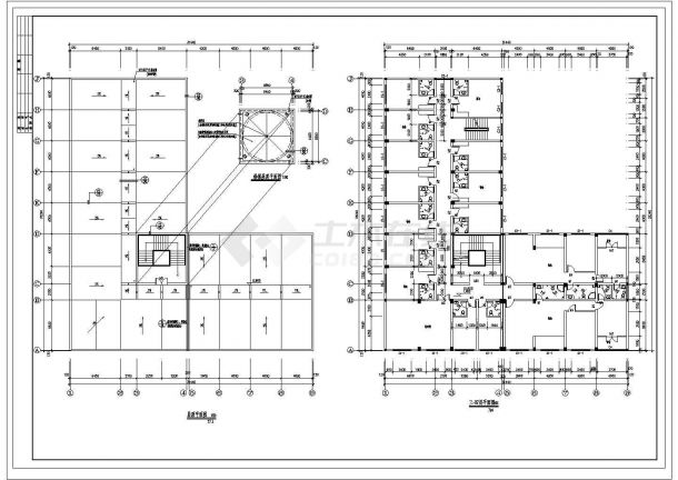 北京市某实验中学3160平米4层框混结构学生宿舍楼建筑设计CAD图纸-图二
