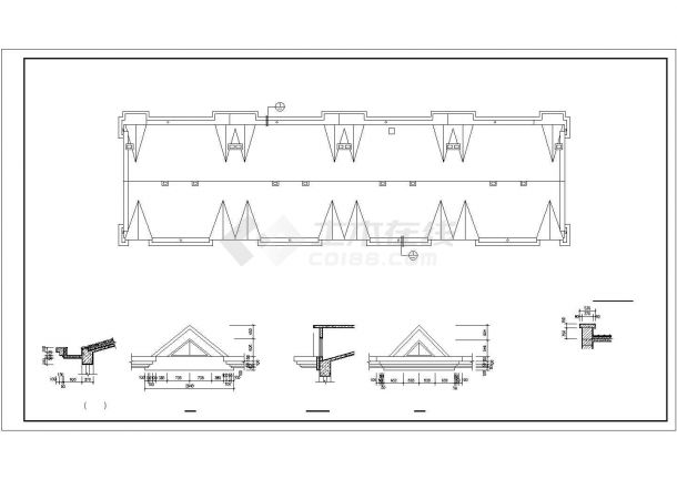 锦州市某小区4470平米6层砖混结构商住楼建筑设计CAD图纸（1层商铺）-图一