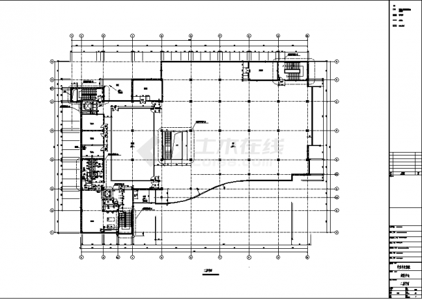 15999平方米7层广场综合楼建筑设计施工cad图纸（含地下三层）-图二