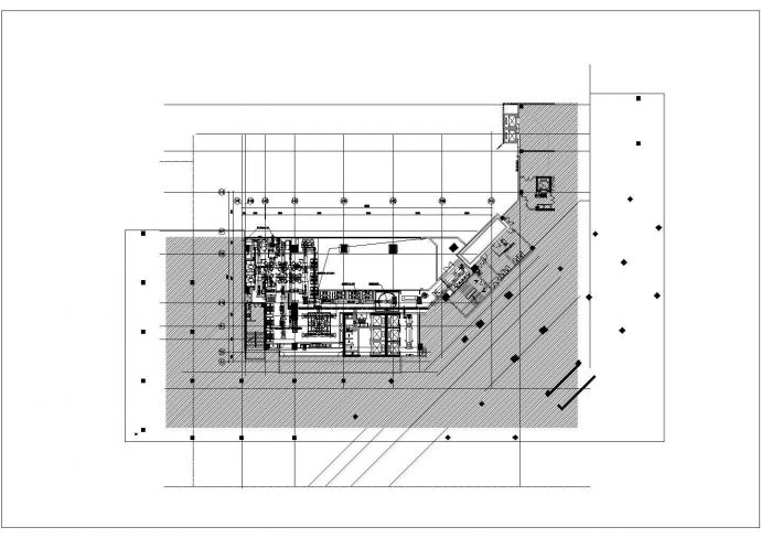 某大型综合超市空调通风系统（风冷热泵冷水机组）设计cad详细施工图（含设计说明）_图1