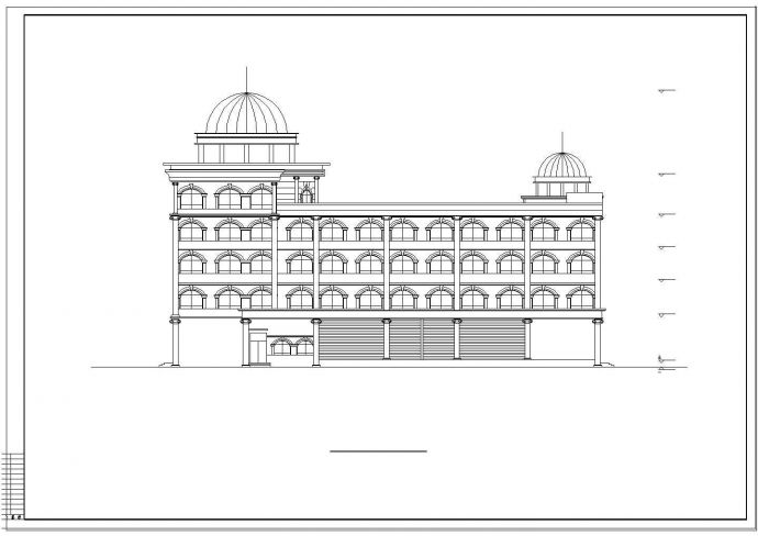 邮政办公大楼建筑设计cad平面方案图_图1