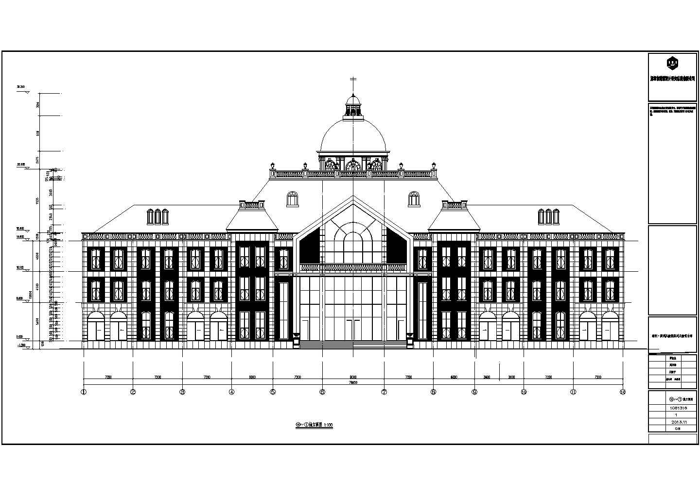 某地区三层欧式风格风情俱乐部会所建筑方案设计施工CAD图纸