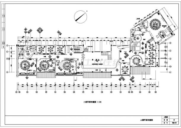 某地区经典中式餐厅全套建筑方案设计施工CAD图纸-图二