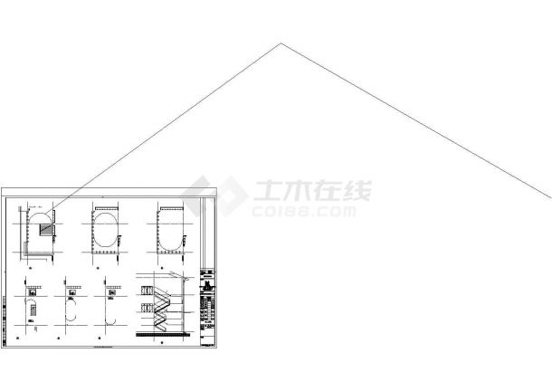 某地区师范学院第二食堂建筑方案节点设计施工CAD图纸-图一