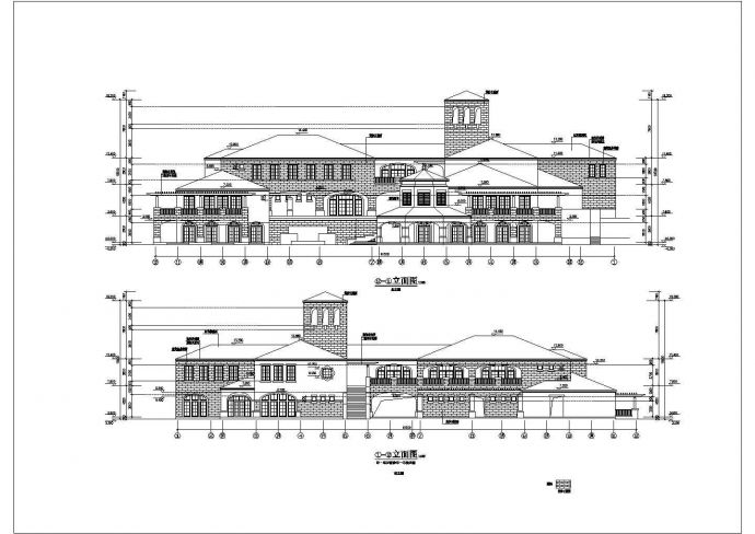 某地区小区会所建筑详细方案设计施工CAD图纸_图1