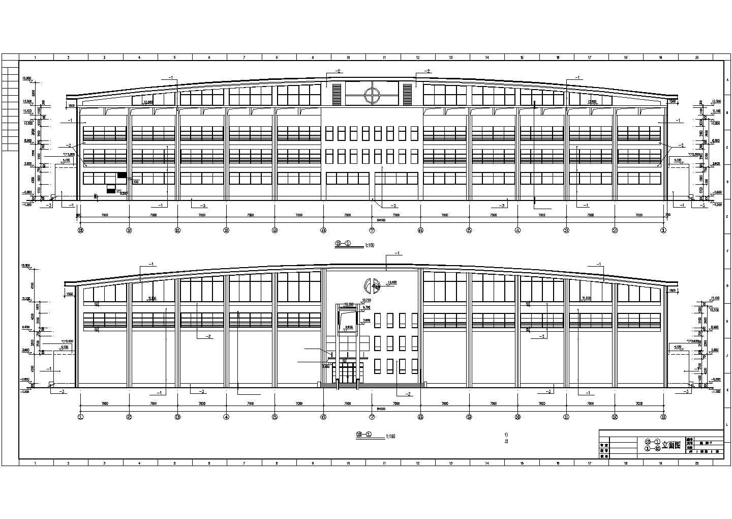 某地区体育馆建筑详细方案设计施工CAD图纸