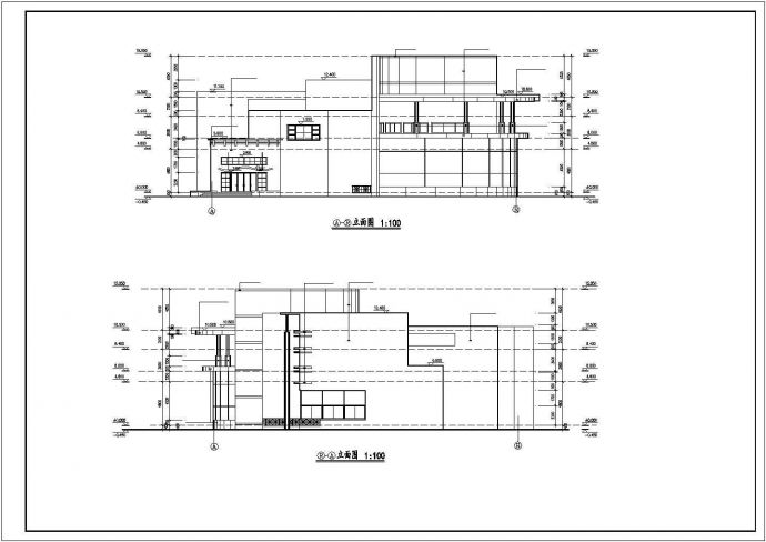 某地区娱乐中心总体建筑详细方案设计施工CAD图纸_图1