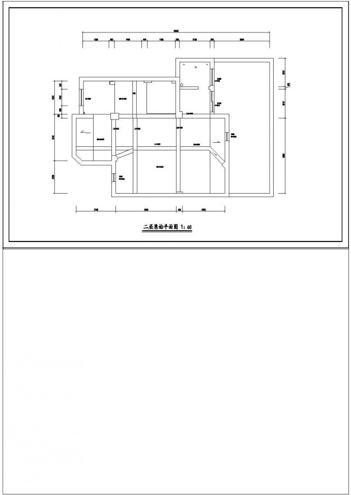 两层别墅室内装修全套平面cad施工图纸_图1
