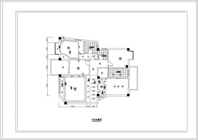 某大户型住宅室内装修平面cad施工图_图1