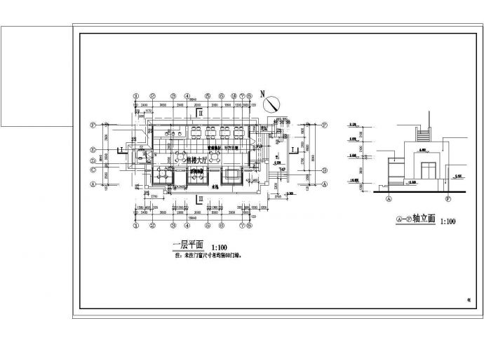某钢结构售楼处建筑及结构设计cad施工图_图1