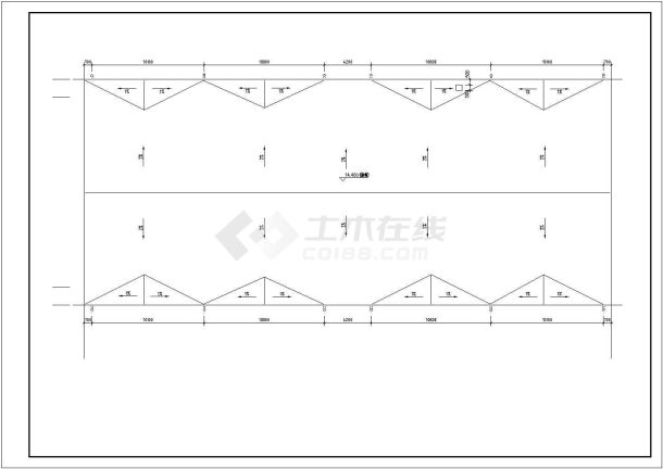 某屋顶平面图建施CAD全套构造设计图纸-图一