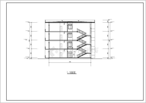 某住宅建施CAD构造全套设计剖面图-图一