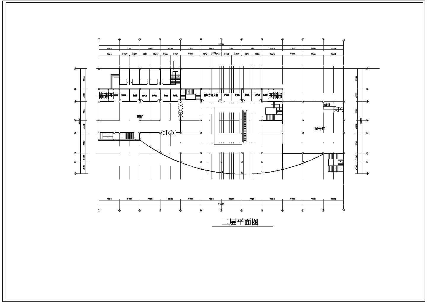 某5层展览馆建筑设计cad施工图