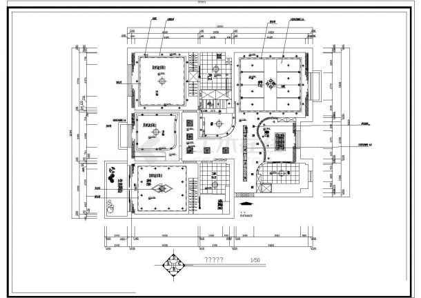 某豪华住宅室内装修全套设计cad图纸-图一