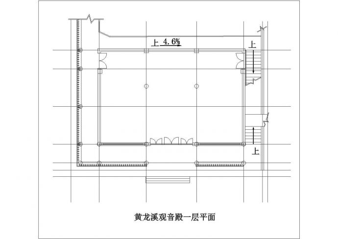 某2层古庙建筑方案设计cad施工图_图1