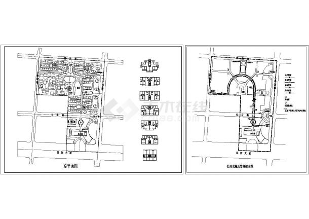 西宁市城中区金粉世家小区平面规划设计CAD图纸（含管线综合图）-图一