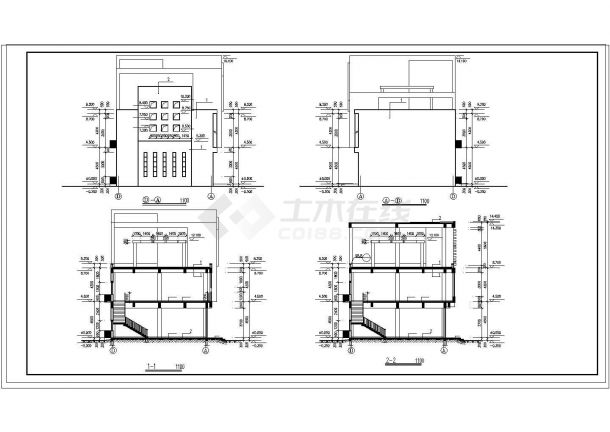 湖家园商业楼建筑全套CAD设计施工图纸-图一