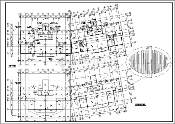 某高校小高层住宅建筑cad施工图（节点详细）-图一