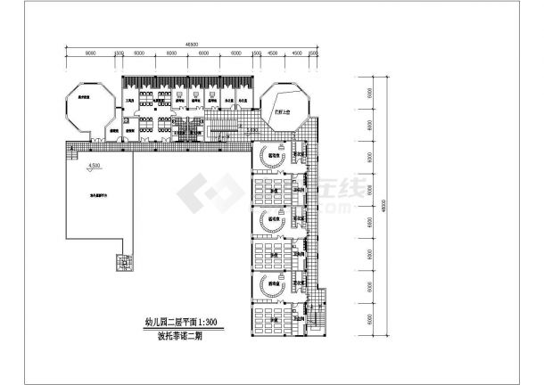 幼儿园设计_某小区经典三层幼儿园设计CAD图-图一